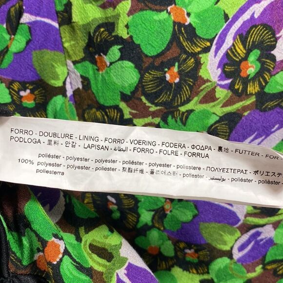 Zara Floral Plunge Bodysuit Long Sleeve L Chic Night Out Y2K Party Bloggers Fav - Picture 15 of 16